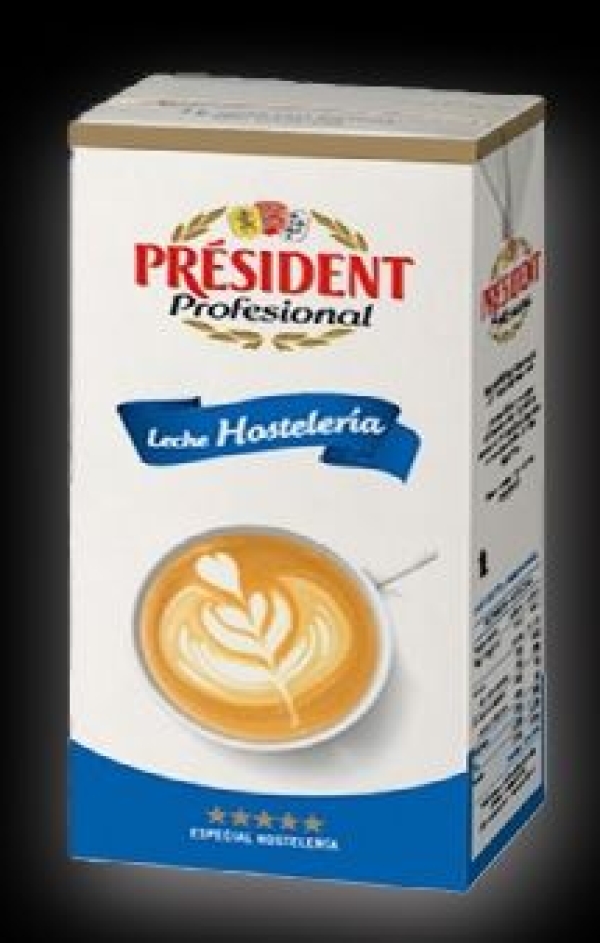 LECHE PRESIDENT SEMI BRICK 1LT* 12 ud